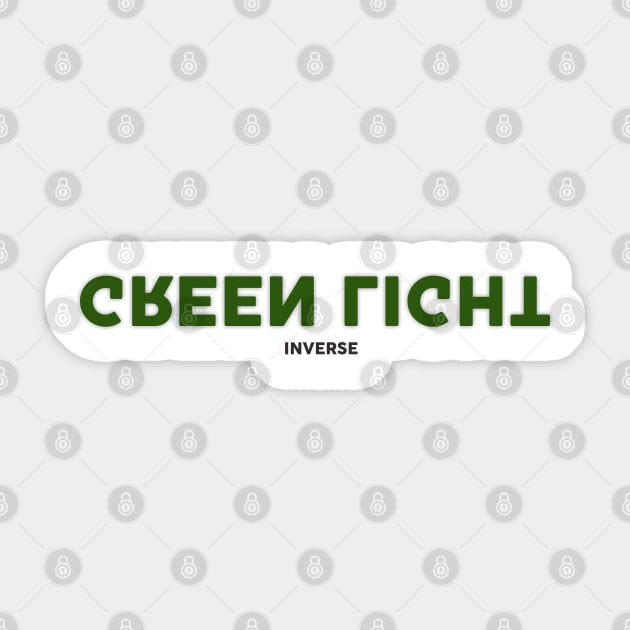 Green Light inverse Sticker by nekople